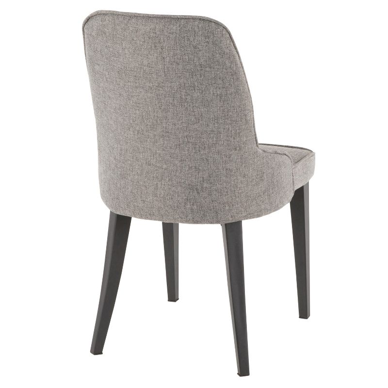 Set of 2 Nueva Contemporary Dining Accent Chair Gray - LumiSource, 5 of 12