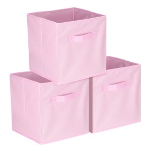 Unique Bargains Fabric Storage Bins 3 Pcs - 1 of 4