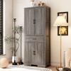 FUFU&GAGA Multifunctional Bookcase with Adjustable Shelves Storage Cabinet  Drawer & Anti - tipping Device - 2 of 4