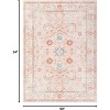 Boho Medallion Rug - Washable vintage floral carpet, soft & non-slip for entryway & bedroom - 2 of 4