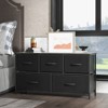 Dresser with 5 Drawers, Dressers for Bedroom, Fabric Storage Tower, Hallway, Entryway, Closets, Sturdy Steel Frame, Wood Top, Easy Pull Handle - 2 of 4