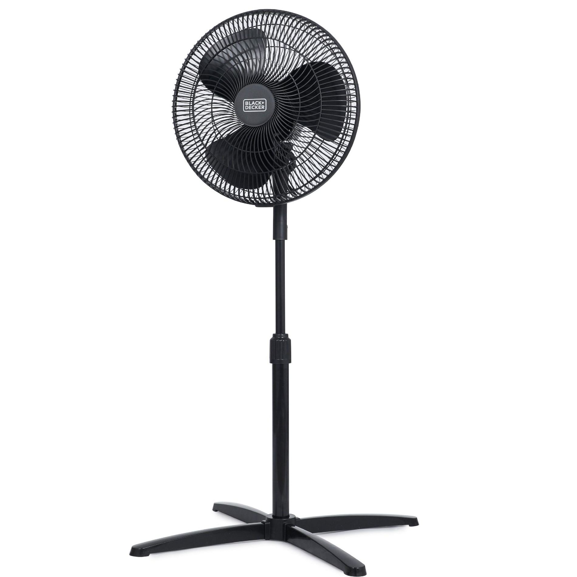 BLACK+DECKER 16-Inch Pedestal Fan, Oscillating Fan for Home and Office, with 3 Speed Settings, Adjustable Height  and Fan Head Tilt