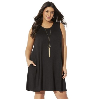 Swimsuits for All Women's Plus Size Jordan Pocket Cover Up Dress