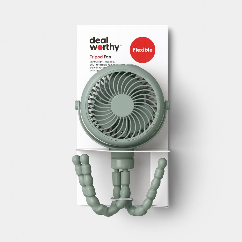 Tripod Flexible Portable Fan Green - Dealworthy™