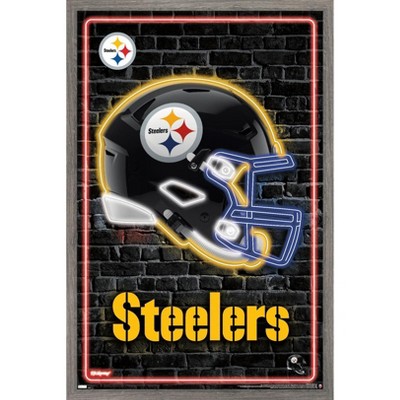 NFL Pittsburgh Steelers - Helmet 16 Wall Poster with Wooden