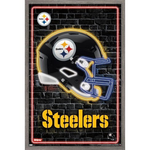 Evergreen Ultra-Thin Edgelight LED Wall Decor, Helmet, Pittsburgh Steelers-  19.5 x 15 Inches Made In USA