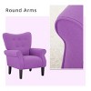Erommy Mid Century Velvet Tufted Armchair, High Back Accent Chair - 4 of 4