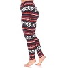 Women's Plus Size Printed Leggings - One Size Fits Most Plus - White Mark - 2 of 3
