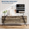 Modern Farmhouse TV Stand, Entertainment Center with 2 Drawers, Adjustable Shelves, U-Shaped Metal Legs, Wooden Media Console - 3 of 4