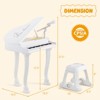 Costway 37 Keys Kids Piano Keyboard Toy Toddler Musical Instrument w/ Stool & Microphone Pink\Black - 3 of 4