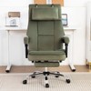 Vynxaria Ergonomic Executive Accent Chair with Footrest and Removable Headrest, Green - 2 of 4