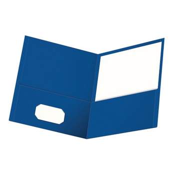 Oxford® Twin Pocket Folders, Letter Size, Royal Blue, Box of 25