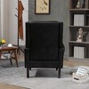 VYNXARIA COOLMORE Black PU Armchair - Stylish & Durable Accent Chair for Any Space - 4 of 4