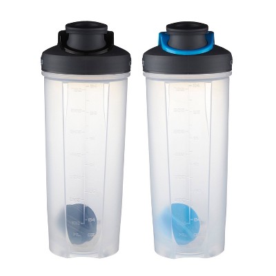 Contigo 28oz Shake & Go Fit Shaker Water Bottle 2-Pack Black and Blue