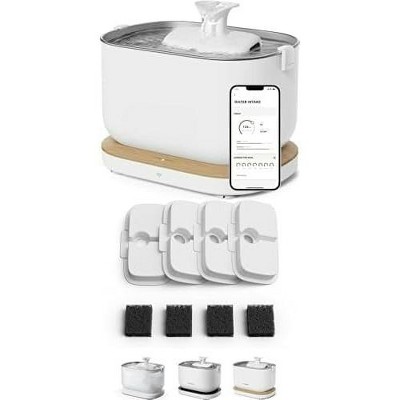 Smart Cat Water Fountain with App Control, Automatic Pet Water Dispenser with Stainless Steel