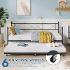Daybed with Trundle, Twin Day Bed with Pull Out Trundle, Metal Slats Support, 2-in-1 Daybed Bed Frame for Bedroom, Living Room, Guest Room - 4 of 4