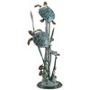SPI Home Brass Sea Turtle Trio Seascape – 52" Tall Ocean-Inspired Floor Sculpture for Home or Garden - 3 of 4