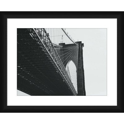 18" x 22" Matted to 2" Architecture of A Bridge Picture Framed Black - PTM Images