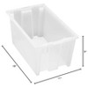 Quantum Storage Systems Stack And Nest Tote, 18"W X 11"D X 9"H, Heavy Duty - 2 of 2