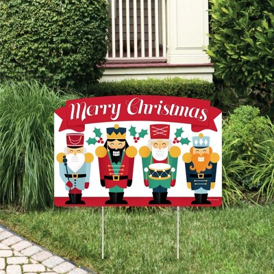 Big Dot of Happiness Christmas Nutcracker - Holiday Party Yard Sign Lawn Decorations - Merry Christmas Party Yardy Sign