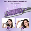 NEXPURE Hair Straightener Brush, Ionic Straightening Brush with 5 Temps, Anti-Scald Ceramic Hot Comb, Dual Voltage - 2 of 4