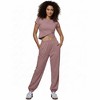 Woman 2-Piece Sleeveless High Rise Pants Set – Solid Viscose Stretch Cherie Code - 4 of 4