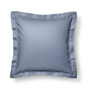 Spa Blue Damask Stripe Pillow Sham (Euro) - Fieldcrest