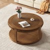 31.5" Solid Wood 2-Tier Round Coffee Table - 3 of 4