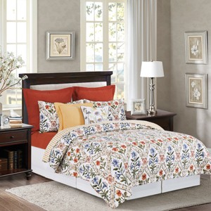 C&F Home Isabelle Spring Floral Cotton Quilt Set  - Reversible and Machine Washable - 1 of 4