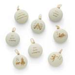 'Twelve Days of Christmas' Shatter-Resistant Round Tree Ornament Set 12pc White/Gold - Wondershop™