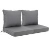 24x24 Inch Outdoor Deep Seat Cushion Set - Waterproof Fade-Resistant Patio Furniture Cushions with Removable Covers - 2 of 4