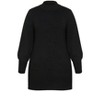 Women's Plus Size Turtle Neck Split Sweater - black | CITY CHIC - 4 of 4