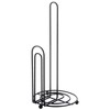 Home Basics Double Wire Free Standing Paper Towel Holder, Black - 4 of 4