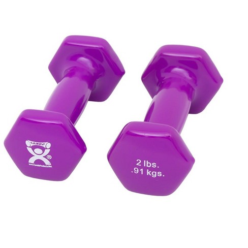 Muf boerderij handig Cando Vinyl Coated Dumbbell - 2 Lb - Violet, Pair : Target