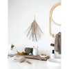 Storied Home Round Rattan Framed Wall Mirror with 5 Hooks, Natural - 3 of 4