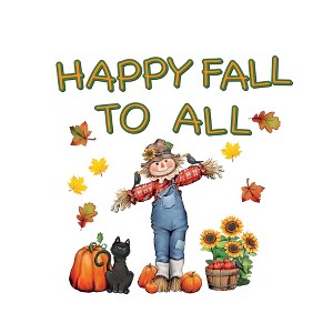 Collections Etc Happy Fall Scarecrow Garage Door Magnets 20" x 13" x 0.03" - 1 of 2