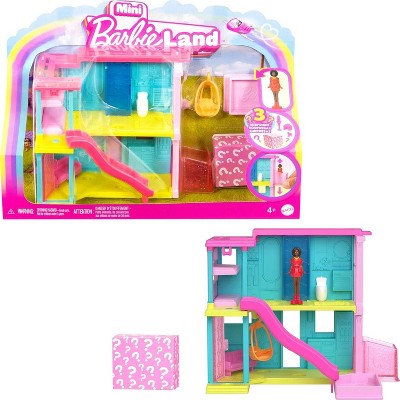 Barbie Mini BarbieLand Doll House Sets, Mini Dreamhouse with Surprise 1.5-inch Doll, Furniture & Accessories