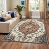 Vintage Printed Carpet, Soft Non Slip Low Pile Foldable Indoor Rug - 2 of 4