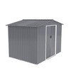 NicBex 8 x 6 FT Outdoor Storage Shed Large Metal Tool Sheds with Sliding Doors and Air Vent for Backyard Patio Lawn to Store Bikes, Tools, Gray - image 3 of 4