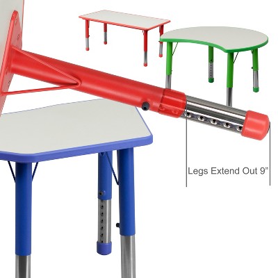 Green and Gray Adjustable Height Kids Activity Table