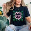 Simply Sage Market Women's Lucky Clover Checkered Short Sleeve Graphic Tee - 2 of 4