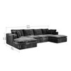 GDFStudio Verlano Modular Plush Corduroy Upholstered Sectional Sofa - 3 of 4
