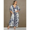 HAPPY BAY Women's Summer Pocket Nightgown Batik Caftan for Womens Sleepwear Long House Loungewear Dashiki Dress - image 4 of 4