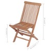 vidaXL Folding Patio Chairs Set of 4 with Armrests Teak Wood - 4 of 4
