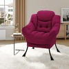 Comfy Modern Lazy Accent Chair with Side Pocket - Lounge Armchair for Living Room, Leisure Reading Sofa Chair for Bedroom, Dorm & Office - 3 of 4