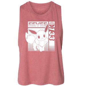 Women's Pokémon Eevee Graphic Racerback Tank - Heather Mauve - Small - 1 of 3