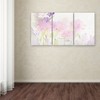 Trademark Fine Art -Sheila Golden 'Garden Pink Impressions' Art Set - 3 of 3