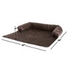 Trademark Global Petmaker Furniture Protector Dog and Cat Cover with Bolster - Brown - 35x35 - 3 of 4
