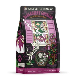 Bones Coffee Company Blackberry Cobbler, Blackberry Cobbler Flavor 12 oz (Ground) - 1 of 4