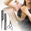 Unique Bargains Adjustable Hair Cutting Scissors Silver Tone Black 1 Set - image 2 of 4